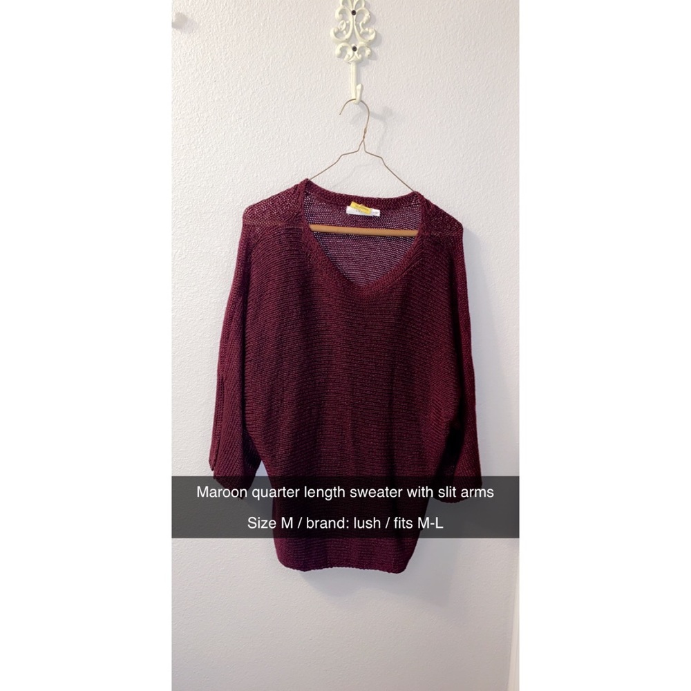 Maroon sweater top